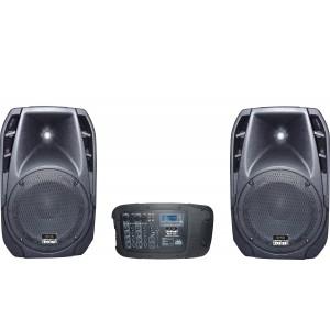 Easy 400 bt - mk2 sono portable stereo - 2x150 watts amplifie 4 canaux_0