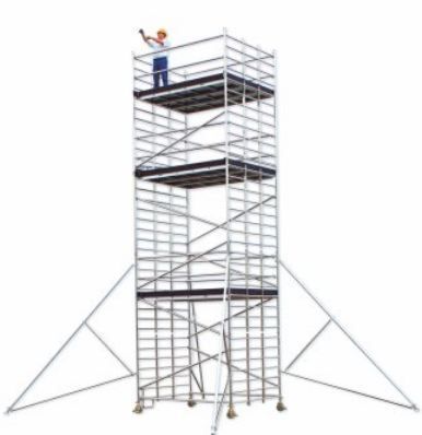 Échafaudage roulant aluminium Starlium 800 - Comabi SNC - Hauteur de travail maximale 14,00 m - usage ultra intensif_0