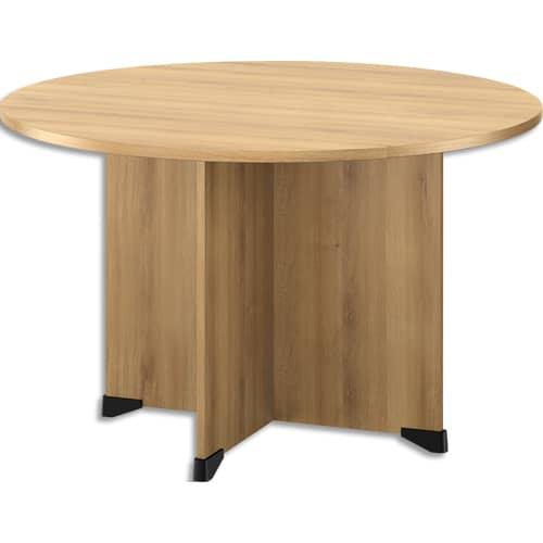 Gautier Office - Table de réunion ronde Jazz en chêne de bocage - Ø120 cm, H74 cm, poids 34 kg_0