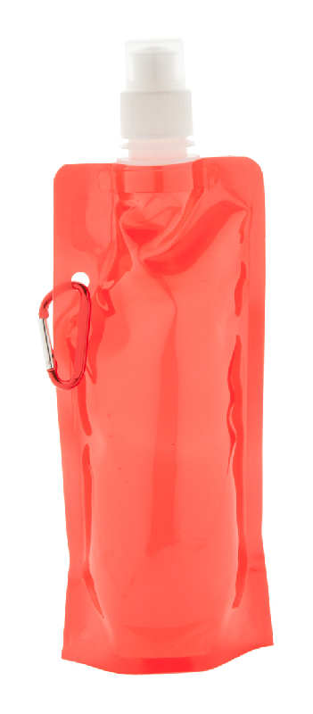 Gourde de sport - 500 ml - PET avec mousqueton - Couleur rouge_0