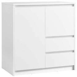 Helloshop26 - Buffet armoire de rangement avec porte et étagère réglable en hauteur 2 tiroirs moderne 40 x 70 x 745 cm pour salon 12_0004523 - 3000_0