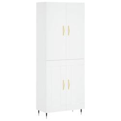 Helloshop26 - Buffet bahut commode armoire meuble de rangement organisateur cuisine salle de séjour salon haut 69,5 x 34 x 180 cm 02_0032734 - 300021_0