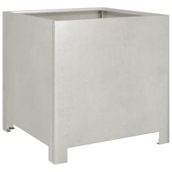 Helloshop26 - Jardinière bac lit surélevé plantes fleurs terrasse jardin 40 x 40 x 40 cm acier inoxydable Argent 02_0037545 - 3000213895551_0