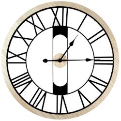 Horloge silencieuse en bois et métal 70 cm Jack The Home Deco Factory - 3664944523284_0
