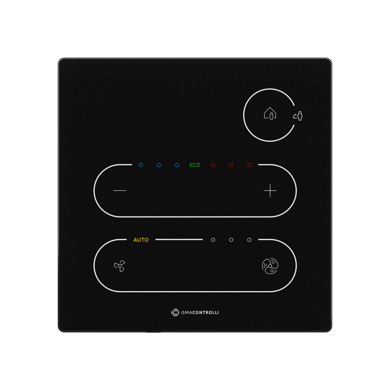 Interface d'ambiance Touch Point Modbus ou BACnet noir - Non, Oui, Température_0