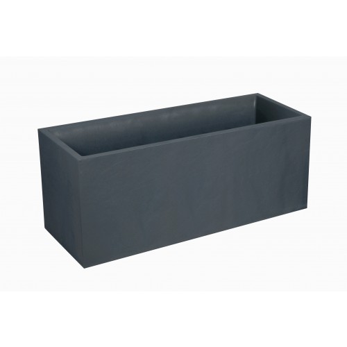 JARDINIÈRE ANTHRACITE - LONGUEUR 100 CM - 97,6 LITRES - VOLCANIA 13731 EDA PLASTIQUES