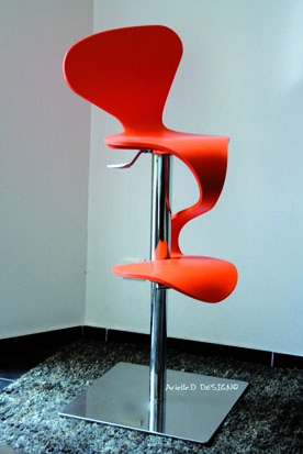 Chaise de bar Lilly Mermaid - design unique par Arielle D. - hauteur ajustable - matière Kerox_0