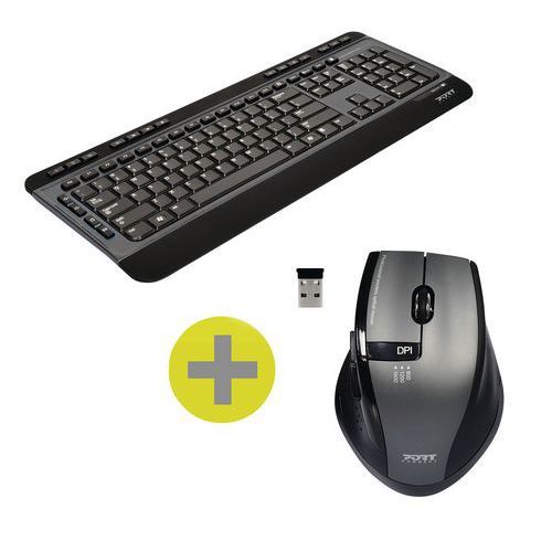 LOGITECH - Ensemble Clavier + Souris sans fil et Silenci…