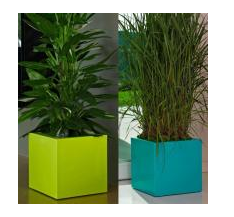 Pot de fleur Kube Vaso Gloss - différentes tailles et coloris - avec ou sans réserve d'eau_0