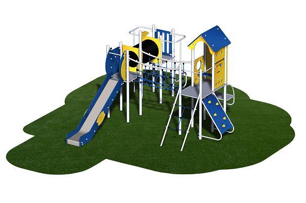 Structure de jeux inox 3 tours Nautilius - STI123ATP2 - pour enfants à partir de 4 ans_0