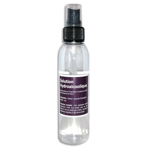 Flacon vaporisateur rechargeable de solution hydroalcoolique 100 ml + 25 ml offerts - 80% alcool garanti_0