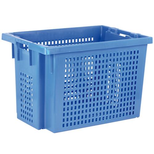 Bac plastique Gerbable Emboîtable à 70% Ajouré 600 x 600 x 400 mm Bleu - Réf : BAC114BM6440001_0