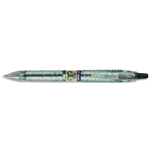 BILLE PILOT B2P ECOBALL RETRACTABLE - RECHARGEABLE - POINTE 1MM - CORPS PLASTIQUE RECYCLE 86% - COLORIS NOIR
