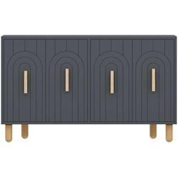 Buffet 4 portes en aggloméré Tiger anthracite Hanah Home - gris 8684283501861_0