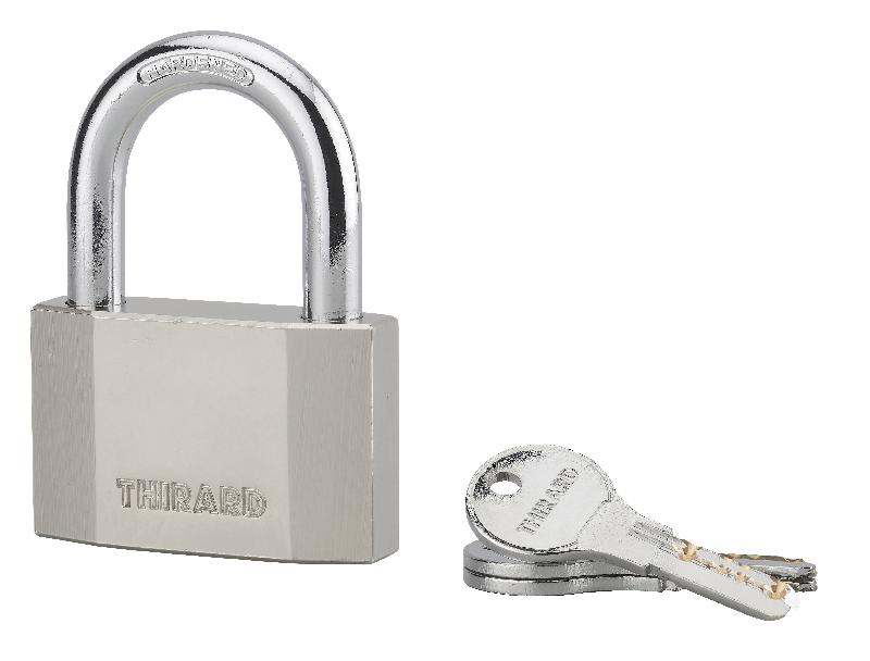 Cadenas à clé Octo 70mm - Anse acier cémenté - 3 clés réversibles - Réf. 00290055 - THIRARD_0