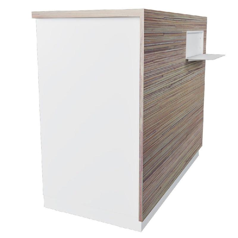 Comptoir Minimaliste D finition bambou et blanc L116xP58xH100cm_0