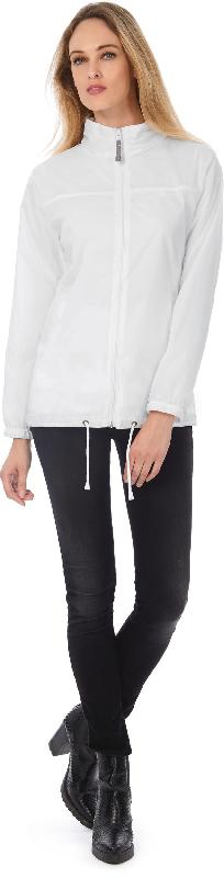 Coupe-vent femme Sirocco - Réf: CGJW902 - Marque B&C - 100% nylon Taffeta - Pliable avec capuche_0