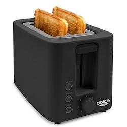 Grille-pain Toaster Dolce Casa DC-GP-2 T-DGL-N - 700W, 2 tranches, Décongélation,Thermostat, tiroir à miettes, Noir Mat - 3666630006613_0