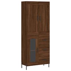 Helloshop26 - Buffet bahut commode armoire meuble de rangement organisateur cuisine salle de séjour salon haut 69,5 x 34 x 180 cm 02_0033865 - 300021_0