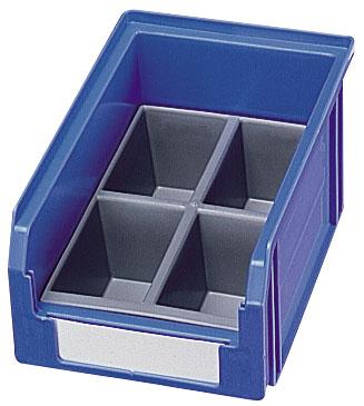 Plateau alvéolé 4 cases noir pour bac à bec plastique 1 litre_0