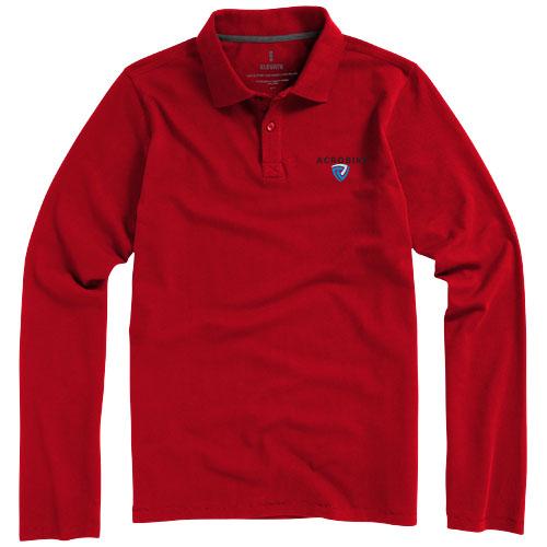 Polo manches longues pour homme Oakville - 100% coton - Maille piquée 200 g/m²_0
