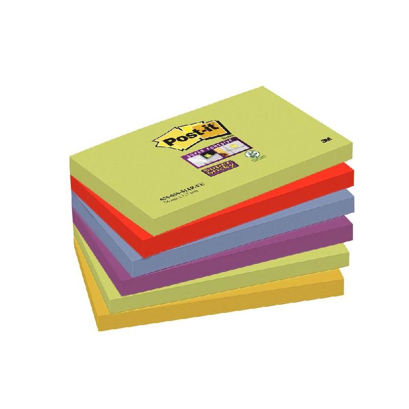 POST-IT® BLOC DE NOTES ADHÉSIVES SUPER STICKY - 76 X 76 MM - COULEUR : MARRAKECH (PRIX À L'UNITÉ)