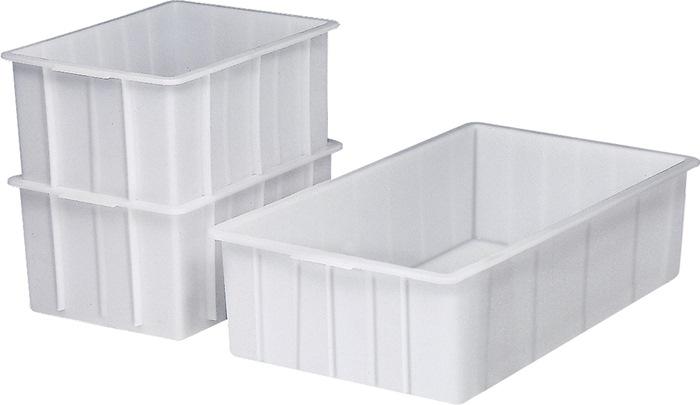 Récipient en plastique rectangulaire 25 l ND-PE blanc L475 x l340 x H220mm sans trou de maniement CRAEMER_0