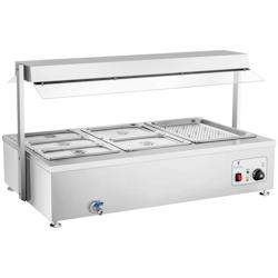 Royal Catering - Royal Catering Bain-Marie Bac GN RCBM-6WA (69 x 114 x 64 cm, Tension 2900W, 6 bacs GN– 1/1 – 1/2 – 1/3, réglable Jusqu‘à 85_0