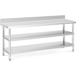 Royal Catering - Royal Catering RCAT-200/60-SPS3SH Table de travail inox Table de travail en inox Adossée Avec Dosseret 200 x 60 x 16.5 cm 235 kg 2 -_0