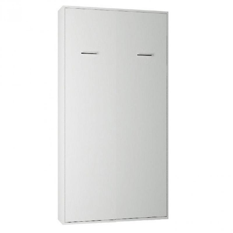 ARMOIRE LIT ESCAMOTABLE SMART-V2 BLANC MAT COUCHAGE 90 X 200 CM._0