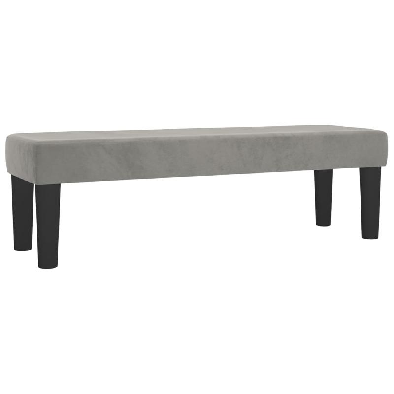 BANC BANQUETTE GRIS CLAIR 100 X 30 X 30 CM VELOURS 02_0010548_0