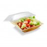 Barquette carrée biodégradable Kheops en palmier - 16 x 16 x 4,5 cm - 450 ml - Naturesse - NN03060051_0