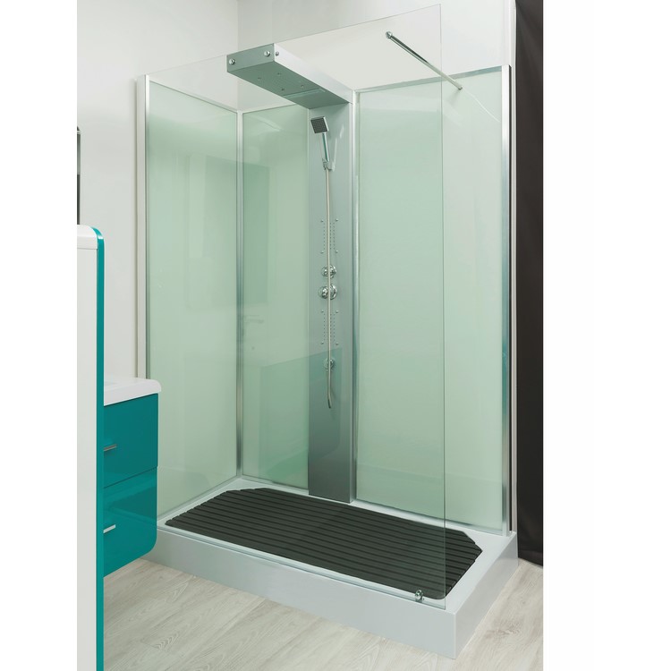 cabine de douche à l'italienne tellus - 80x140 cm