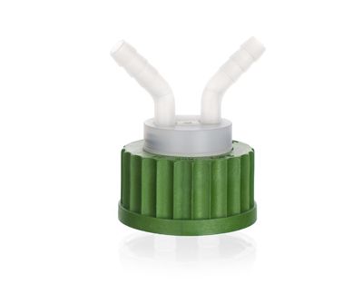 Cfg076 - Bouchon à vis PP GL45 avec sorties pour tuyau 7-11 mm - Auxilab - Simax_0