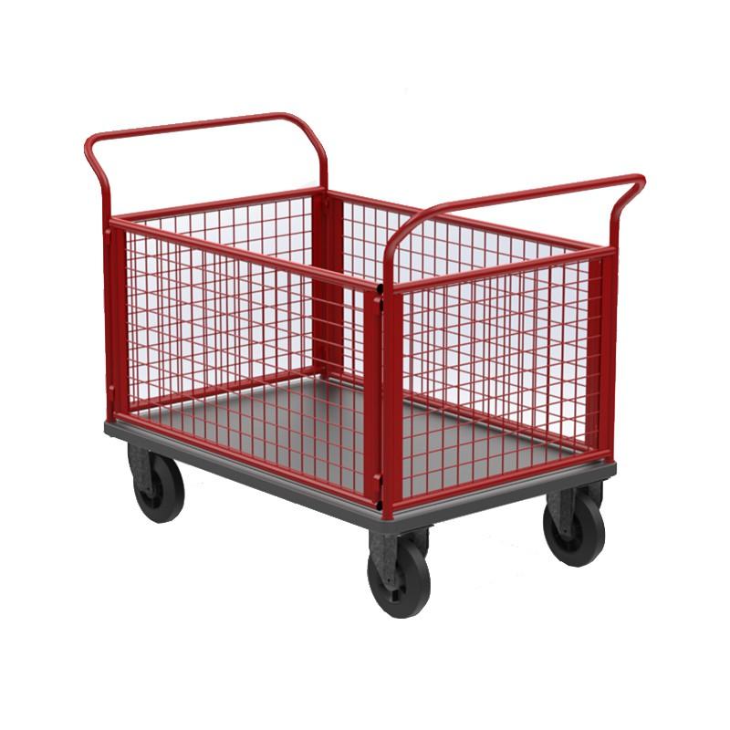 Chariots 4 côtés grillagés - 500 kg - 1000 x 700 mm - Manuest_0