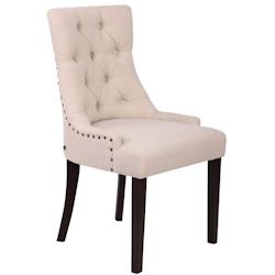 CLP Chaise de salle à manger Aberdeen tissu Crème/Antique - beige textile 305090_0