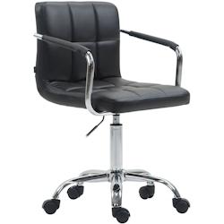 CLP Fauteuil de bureau Lucy V2 en similicuir Noir - noir polyester 191816901_0