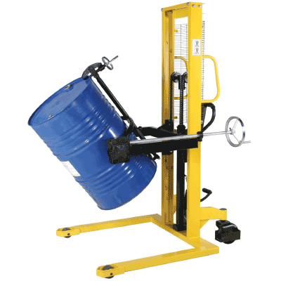 Empileur de fûts avec fonction de basculement - Charge 350 kg - Levée jusqu'à 1400 mm - 200 litres - Dimensions 1240x1070x2020 mm_0