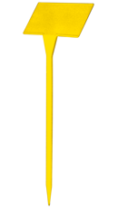 Étiquette à planter inclinée - Jaune, 530 mm, 155 x 94 mm - Lot de 100_0