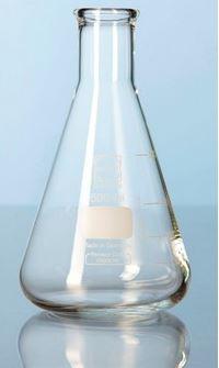 Fiole d'erlenmeyer à col étroit - SUPER DUTY - bord renforcé - AS217773 - 5000ml - diamètre 220 - hauteur 365mm_0