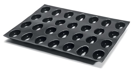 MOULE FLEXIPAN® 60 X 40 CM - 25 DEMI-OEUFS SAVARINS