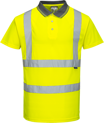 Polo hi-vis manche courte jaune s477, 5xl_0