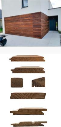 Profil pour façades en bois thermo-modifié - Pin, Frêne, Épicéa, Cèdre - Épaisseur 17 à 42mm, Largeur 32 à 120mm, Longueur 1 à 4m_0