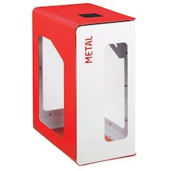 Rossignol Borne de tri selectif Cubatri metal blanc+rouge vigipirate 90 L Rossignol - métal 55578_0