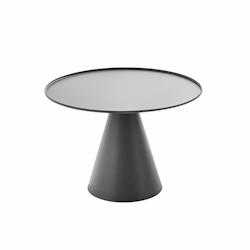 Oviala Business Table basse ronde 60 cm en acier gris anthracite Gomba - gris acier 108799_0