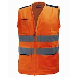 U-Power - Gilet multi fonctions orange haute visibilité SMART Orange Taille 4XL - XXXXL orange 8033546385111_0