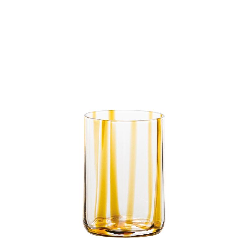 Zafferano Lot De 6 Verres Tumbler Tirache En Verre Coloré Fait À La Main, Teinte Ambre, Design Élégant Et Raffiné Pour Votre Table - orange 80589_0
