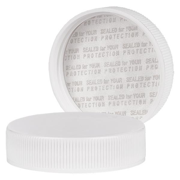 104802 - Bouchon à vis en verre et plastique - Filetage 38 mm - SFYP auto-scellant blanc_0