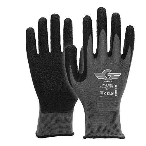12 paires de gants de travail - Guard 5 Nyloflex 11401 - robustes et polyvalents avec revêtement latex_0