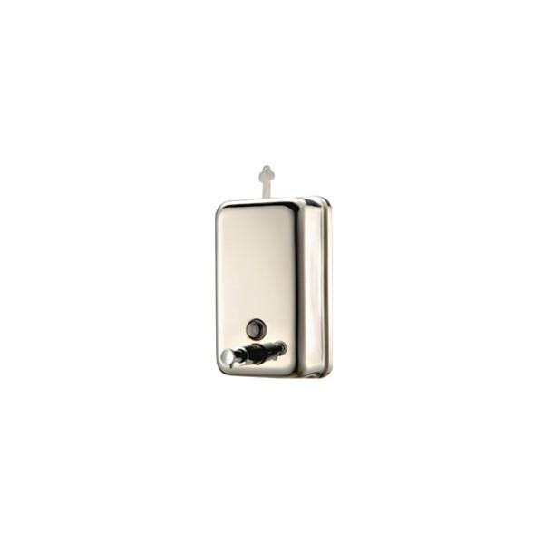 Distributeur de savon inox manuel 544506 - 0,5 L - design sobre avec fenêtre de niveau_0